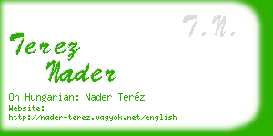 terez nader business card